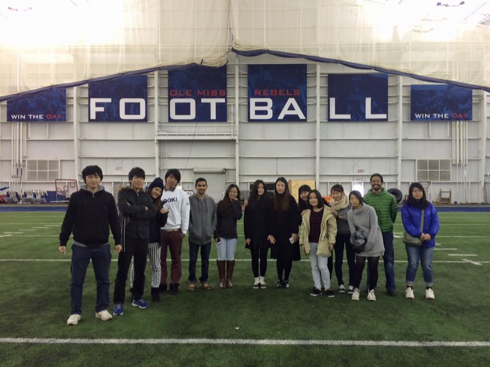 Marco's class visits the Indoor Practice Facility.