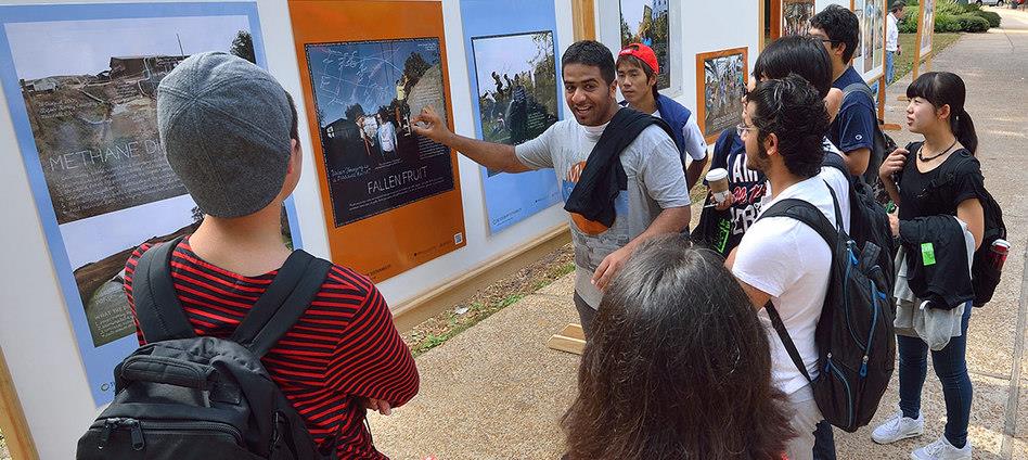 IEP students learn about sustainability at the Food Day Festival. 